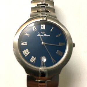 Lucien Piccard Sapphire Crystal Swiss Stainless Steel Watch Silver Needs Battery